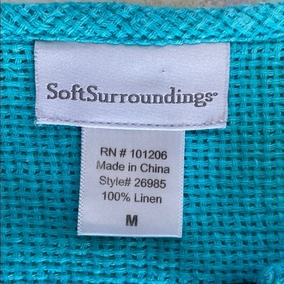 Soft Surroundings Linen Tunics Size Medium Tunics Waffle Knit V Neck Two - Picture 5 of 16